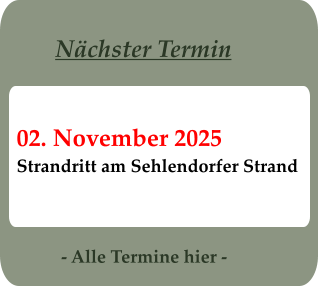- Alle Termine hier - 02. November 2025 Strandritt am Sehlendorfer Strand Nächster Termin